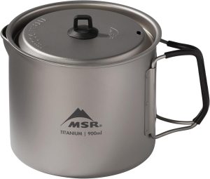 MSR Titan Ultralight Titanium Camping Kettle.