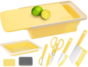 Camping Cutting Board Set – 7-in-1 Portable Foldable Chopping Board.