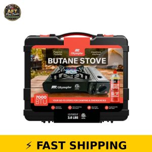 Olympia Portable Butane Camp Stove – 7,000 BTU.