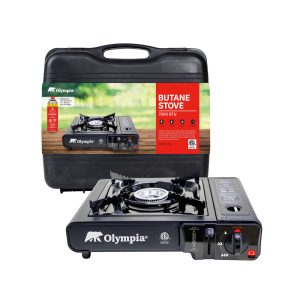 Olympia Butane Stove 7000 BTU Piezo Ignition Portable for Camping