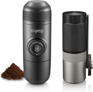 Minipresso GR & Exagrind Bundle – Portable Espresso Maker & Grinder.