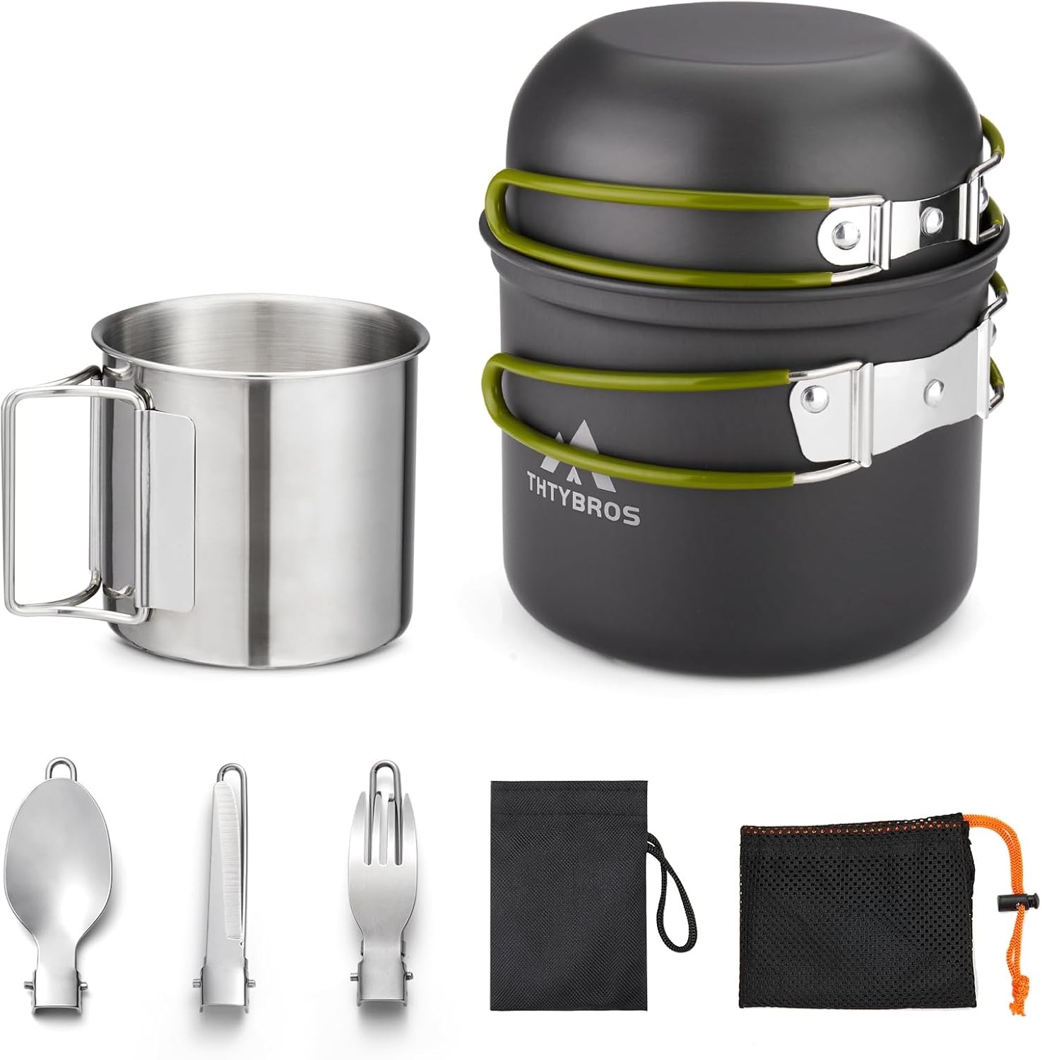 Camping Cookware Set Designed for backpacking, picnics, and solo camping