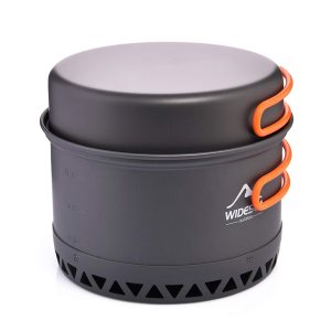 Camping Cookware Outdoor Pot Pan Cooking Equipment Heat Exchange Design.