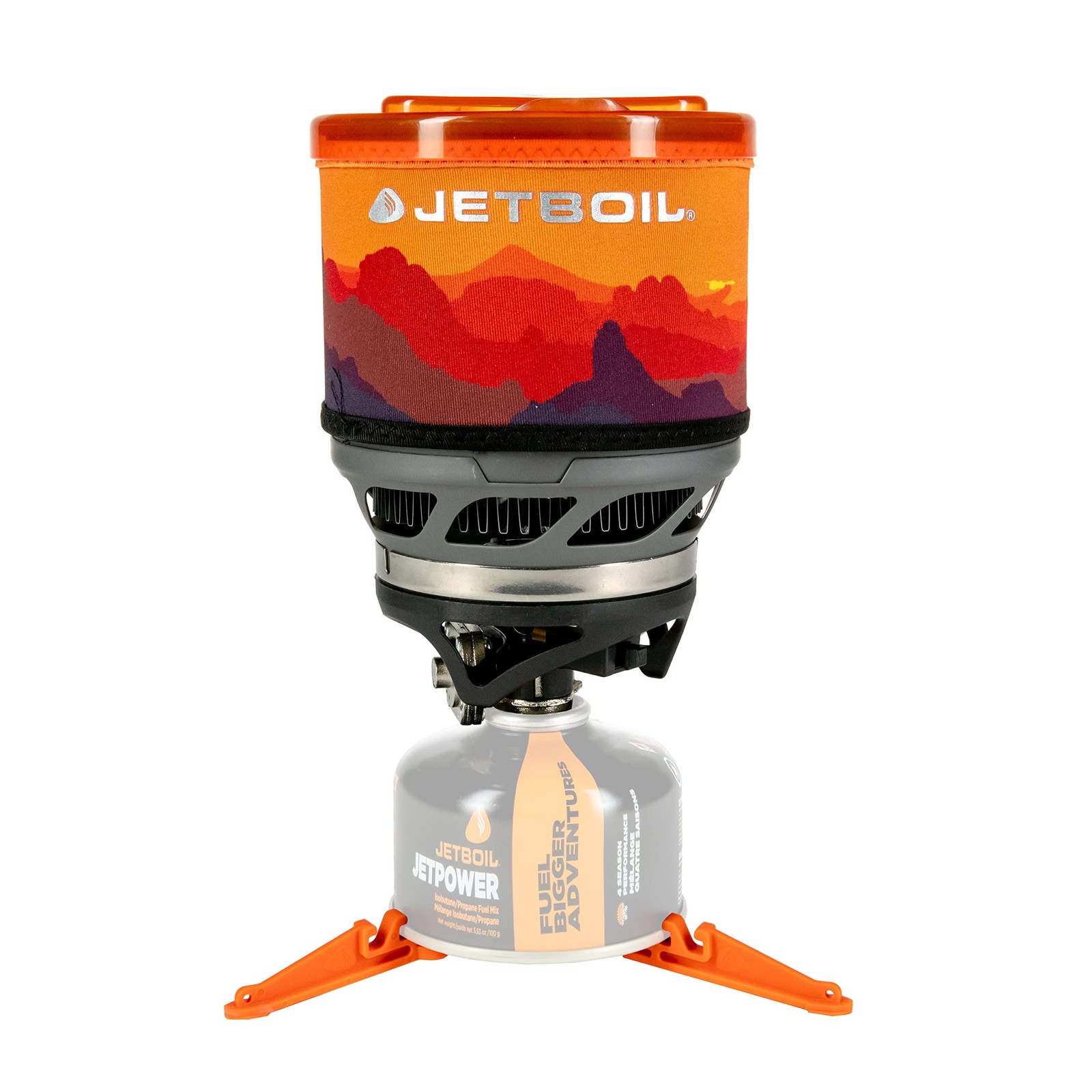 Jetboil MiniMo Camping and Backpacking Stove Cooking 1-2 People, Sunset .