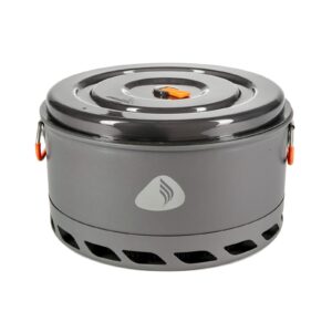 Jetboil 5-Liter FluxRing Camping Pot and Lid for Camp 5.3 Quarts, Gray.