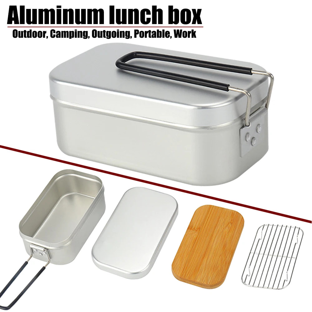Camping Cookware Set Ultralight Tableware Lunch Box Cooking Pots Picnic Outdoor.