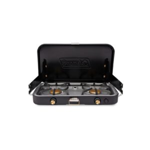 Coleman 1900 Collection 3-in-1 Propane Camping Stove, Cast Iron Grill.